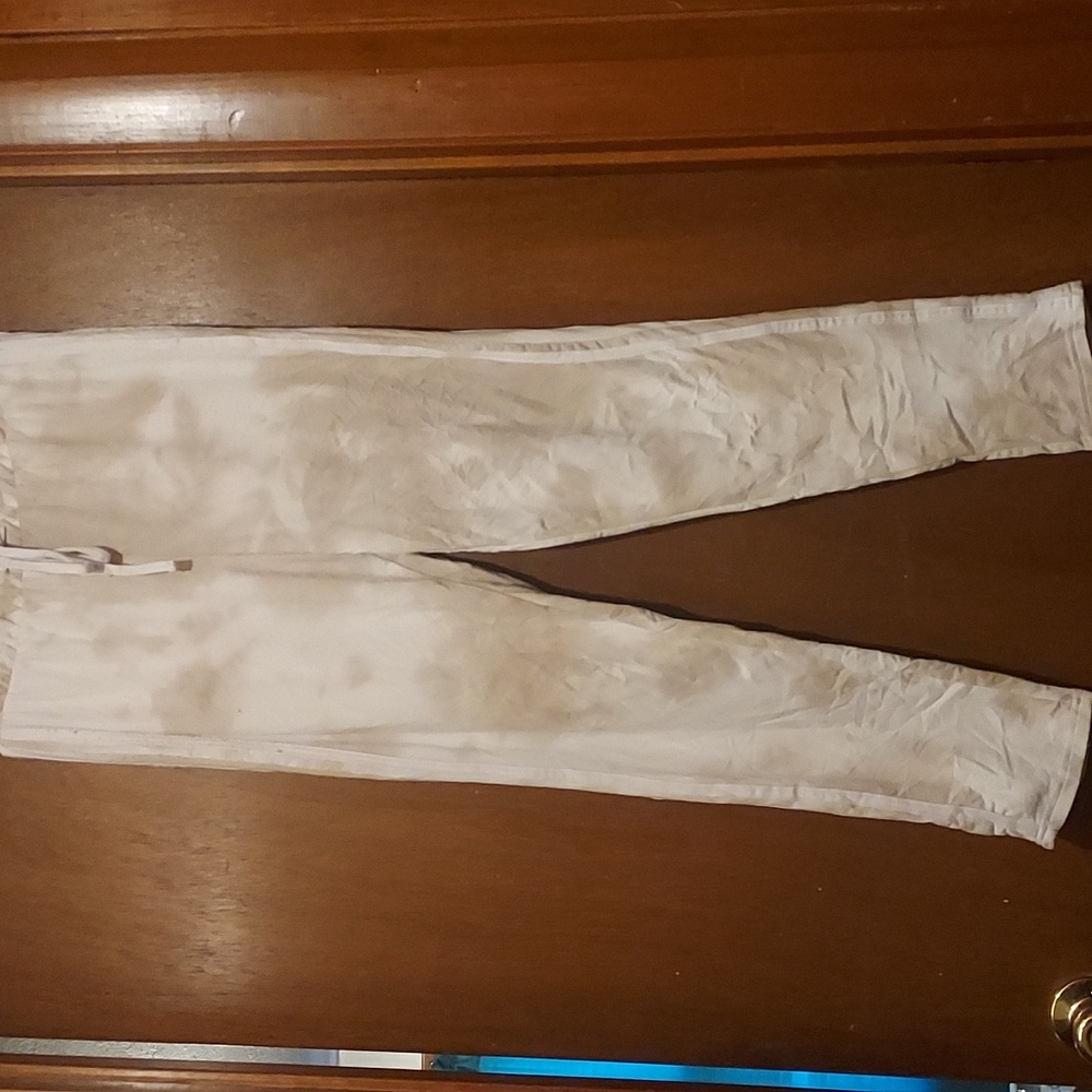 Charlotte Russe XL white tan tie dye sweatpants